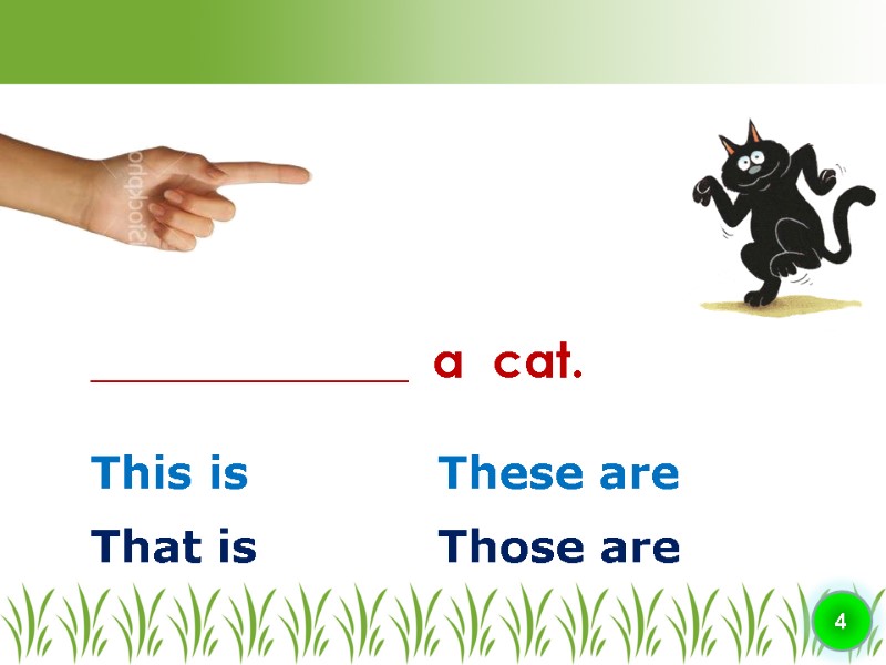 This is These are ________________  a  cat. 4 That is Those are